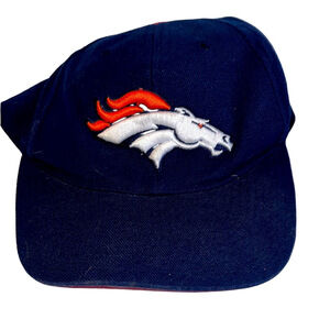 Broncos NFL Vintage Navy Blue Cap with Orange and White Logo